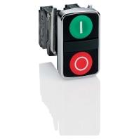 Schneider Electric ZB4BA7341 Harmony ZB4BA7341 Dubbele drukknop Bedieningsknop vlak 2 knoppen Groen, Rood Druk-ontgrendeling 1 stuk(s)