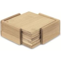 Onderzetter bamboe 7 delig