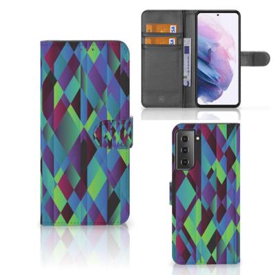 Samsung Galaxy S21 Plus | Book Case | Abstract Green Blue