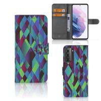 Samsung Galaxy S21 Plus | Book Case | Abstract Green Blue - thumbnail