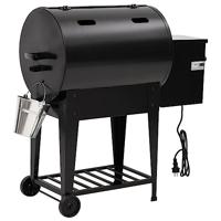 VidaXL Pelletbarbecue met bodemplaat 94 cm ijzer zwart - thumbnail