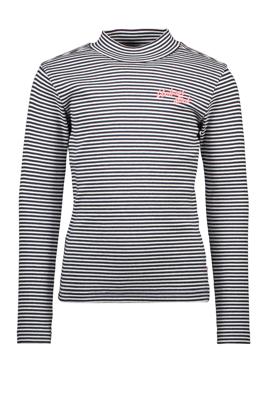 Tygo & Vito Girls Meisjes winter shirt - Longsleeve gestreept - Marine blauw