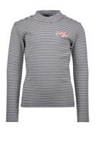 Tygo & Vito Girls Meisjes winter shirt - Longsleeve gestreept - Marine blauw - thumbnail
