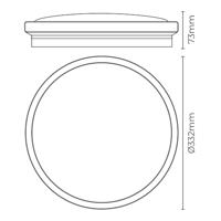 Plafondlamp LED EDM 32540 F 18 W 1820 Lm Rond Oppervlak (6400 K) - thumbnail