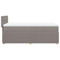Boxspring met matras stof taupe 80x200 cm - thumbnail