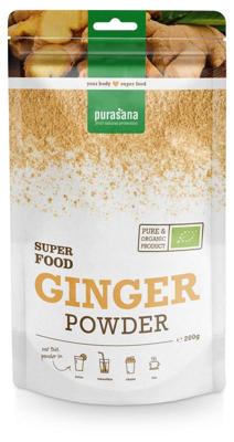 Purasana Gember poeder vegan bio 200 Gram