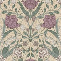 Dutch Wallcoverings Apelviken - Filippa Beige/Grn/Pnk - Groen/Roze - thumbnail