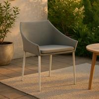 Nohr Tuinstoel 'Felica' kleur Wit/Grijs - thumbnail