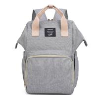 OSOCE multifunctionele mummie tas schouder grote capaciteit opslag moeder en kind pakket lichte eenvoudige reistas (diep grijs) - thumbnail