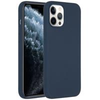Accezz Liquid Silicone Backcover iPhone 12 Pro Max Telefoonhoesje Blauw - thumbnail