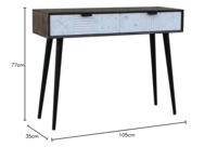 Wandtafel DKD Home Decor Metaal Mangohout 105 x 35 x 77 cm - thumbnail