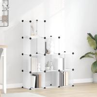 VidaXL Opbergmeubel met 9 vakken polypropeen transparant - thumbnail