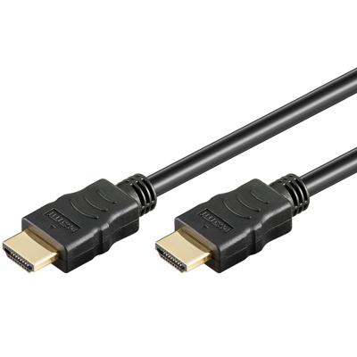 HDMI kabel - 1.4 - High Speed - Geschikt voor 4K Ultra HD 2160p en 3D-weergave - Beschikt over Ethernet - 0.5 meter - Korte HDMI kabel - Zwart HDMI kabel - 1.4 - High Speed - Geschikt voor 4K Ultra HD 2160p en 3D-weergave - Beschikt over Ethernet - 0.5 meter - Korte HDMI kabel - Zwart