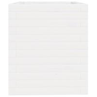 Plantenbak 40x40x46 cm massief grenenhout wit - thumbnail