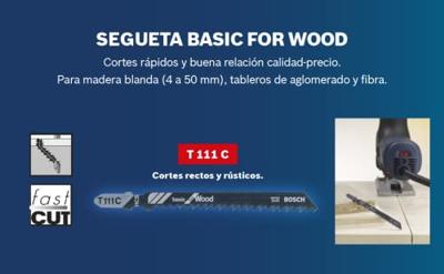 Bosch Professional U111D Decoupeerzaagblad Basic for Wood VE=3 - 2608637559 - thumbnail