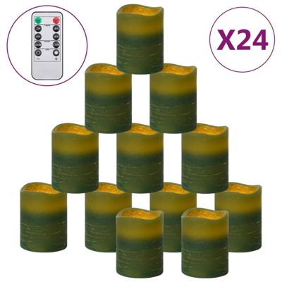 VidaXL Led-kaarsen vlamloos met afstandsbediening 24 st warmwit