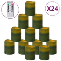 VidaXL Led-kaarsen vlamloos met afstandsbediening 24 st warmwit - thumbnail