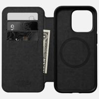 Nomad Modern Horween lederen folio iPhone 14 Pro - Black - thumbnail