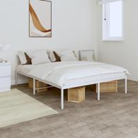 Bedframe metaal wit 150x200 cm - thumbnail