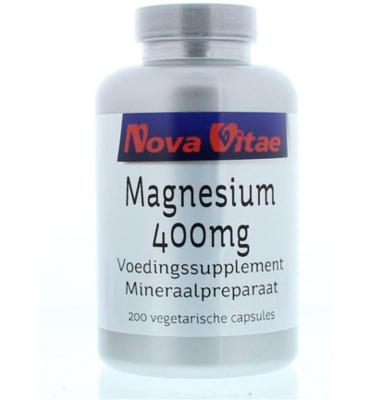 Nova Vitae Magnesium 400 mg 200 Vegetarische capsules Nova Vitae Magnesium 400 mg 200 Vegetarische capsules