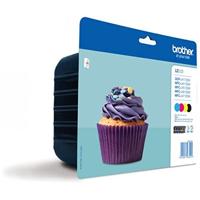 Brother LC-123VALBPDR inktcartridge 4 stuk(s) Origineel Zwart, Cyaan, Magenta, Geel - thumbnail