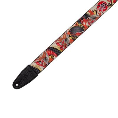 Levys Leathers MPD2C-123 polyester gitaarband met print - Japanse draak