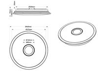 Trio PlafonniereOsaka 42cm grijs met stereffect - 678713006 - thumbnail