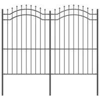 Tuin Hek Grijs 215 cm Poedergecoat staal - thumbnail