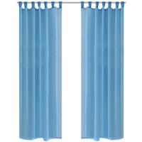 VidaXL Turquoise vitrage 140 x 245 cm 2 stuks - thumbnail