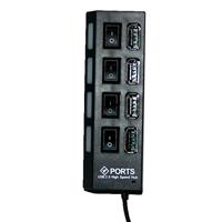 LogiLink® UA0128 USB 2 HUB, 4-poorten, met aan/uit schakelaar per poort - thumbnail