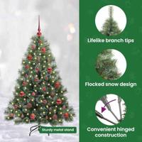 VidaXL Kunstkerstboom met 150 led met standaard groen 150 cm pe en pvc - thumbnail
