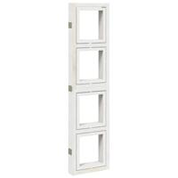 Kamerscherm met 5 panelen massief paulowniahout wit - thumbnail