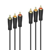 Hama Audio-/videokabel 3 Cinch-stekkers - 3 Cinch-stekkers Verguld 1,5 M - thumbnail