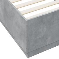 Bedframe bewerkt hout betongrijs 90x200 cm - thumbnail