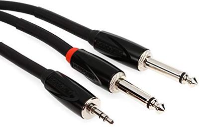 Roland RCC-15-3528V2 splitterkabel 1x 3.5mm TRS - 2x 6.35mm TS 4.5 meter