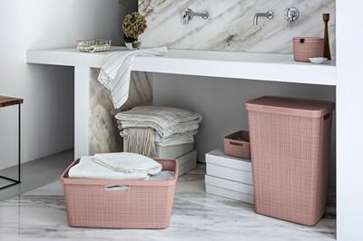 Curver Jute wasmand 46 liter rose dawn