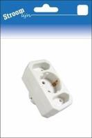 Stroomlijn Drieweg stekker 2xeuro + 1xRA 6675906 - thumbnail