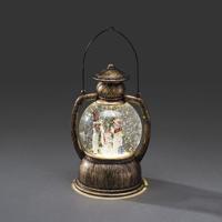 Sneeuwlantaarn LED rond klassiek met sneeuwpoppen Konstsmide - Konstsmide - thumbnail