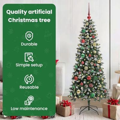 Kunstkerstboom met 150 LED Groen 150 cm PVC en Plastic en Staal