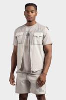 Off The Pitch X Robey Tammy Woven Bi-Stretch Utility Bodywarmer Heren Grijs - Maat XS - Kleur: Grijs | Soccerfanshop - thumbnail