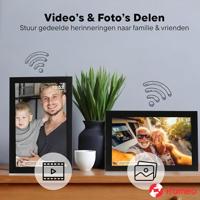 Denver PFF-1037 black Digitale WiFi-fotolijst 25.7 cm 10.1 inch Energielabel: B (A - G) 1280 x 800 Pixel 16 GB Zwart - thumbnail