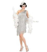 Flapper kostuum zilver - thumbnail