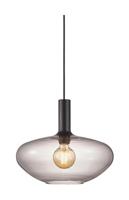 Zwarte hanglamp Nordlux &apos;Alton 35&apos; E27 fitting smokeglas 35 cm - thumbnail