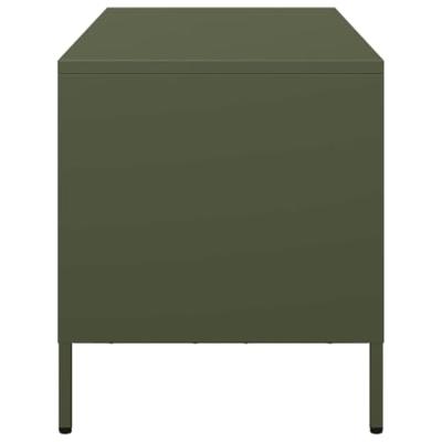 Tv-meubel 68x39x43,5 cm koudgewalst staal olijfgroen