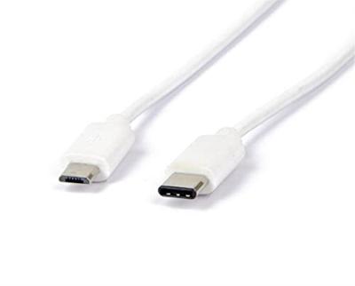 LMP 1 m usb-c stekker aan micro-USB 2.0 mannelijk kabel, wit