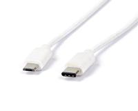 LMP 1 m usb-c stekker aan micro-USB 2.0 mannelijk kabel, wit - thumbnail