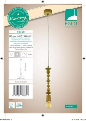 Eglo HanglampAvoltri XL Oak bruin - 49369