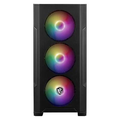 MSI MAG FORGE M100R computerbehuizing Micro Tower Zwart, Transparant