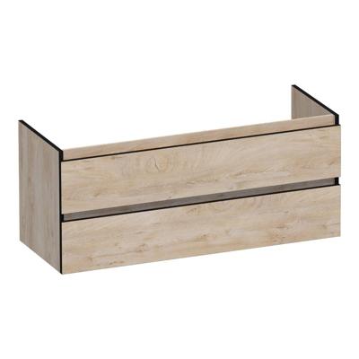 Brauer Joy Edge - Onderkast - 120 cm - met 2 Softclose Lades Greeploos en 1 Sifon Uitsparing - Forest Wheat