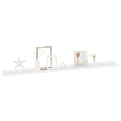 Wandschappen 2 st 115x9x3 cm wit